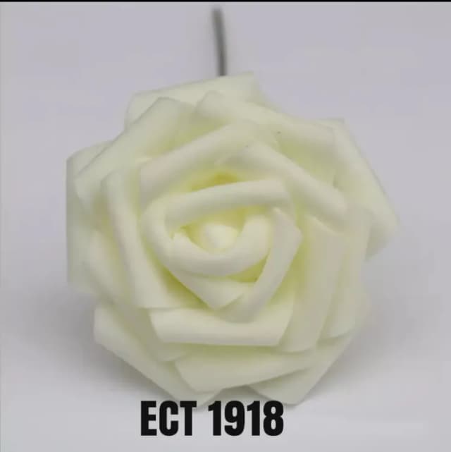 ECT 1918 1pcs Off White Foam Flower 8cm