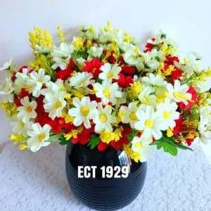 ECT 1929 White and Red 28 flower head daisy