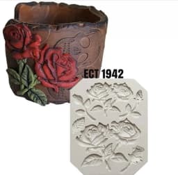 ECT 1942 Rose flower mold thumbnail 1