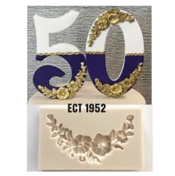 ECT 1952 Flower swag silicone mold thumbnail 1