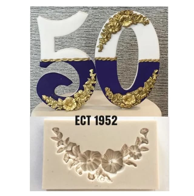 ECT 1952 Flower swag silicone mold