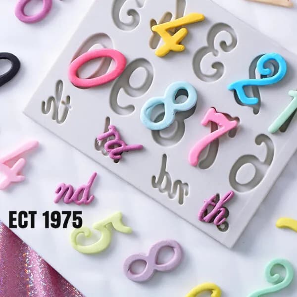ECT 1975 numbers silicone mold