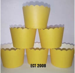 ECT 2008 Yellow cupcake cake cups 50pcs (small) thumbnail 1