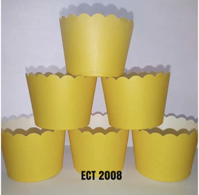 ECT 2008 Yellow cupcake cake cups 50pcs (small)