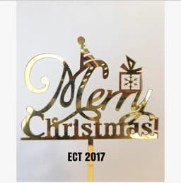 ECT 2017 Gold Christmas Acrylic Topper thumbnail 1