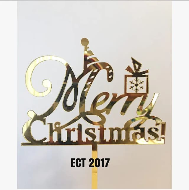 ECT 2017 Gold Christmas Acrylic Topper