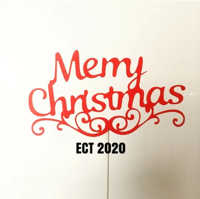 ECT 2020 2PCS Merry Christmas Paper Topper 2PCS