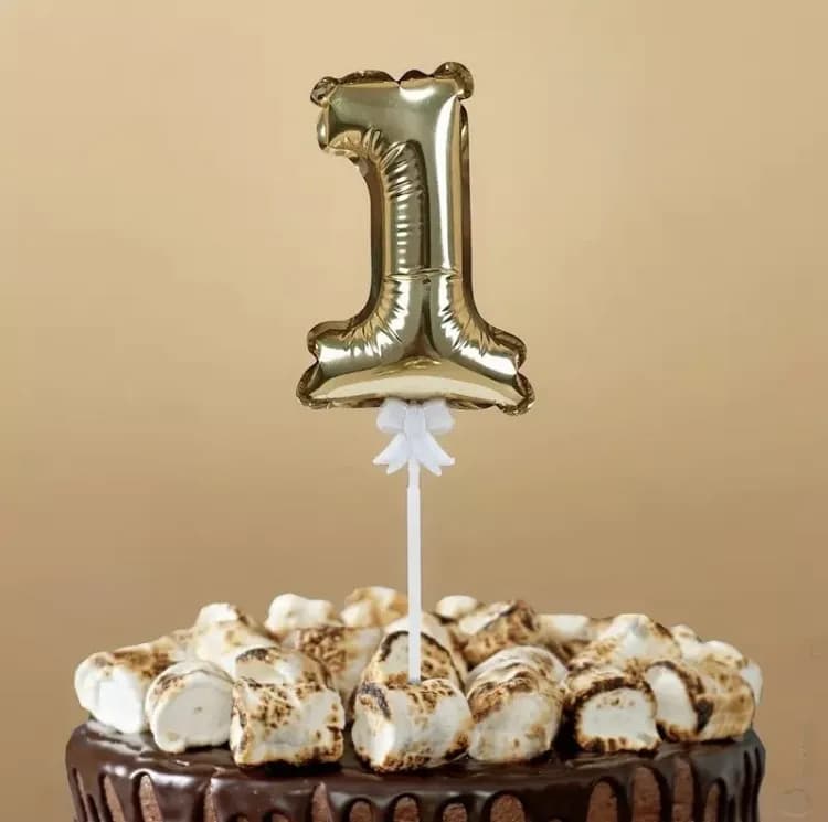 ECT 2076 Foil Cake Balloon #1 image 1
