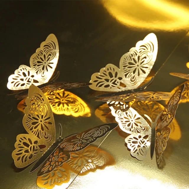 ECT 2085 Gold Butterflies 12pcs
