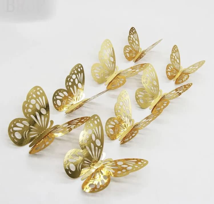 ECT 2086 Gold Butterflies 12pcs image 1