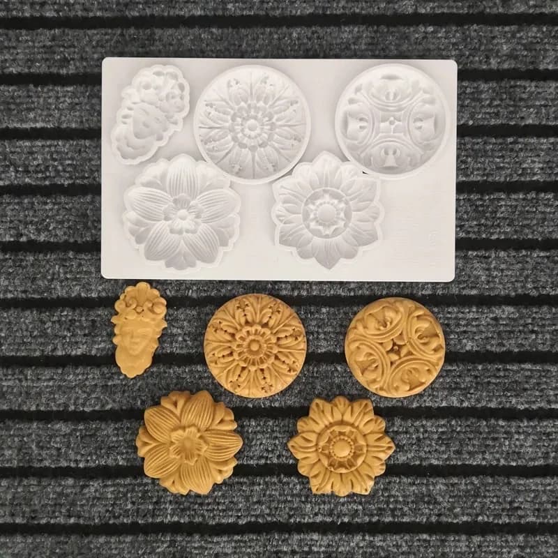 ECT 2103 Fancy Brooches Silicone mold image 1