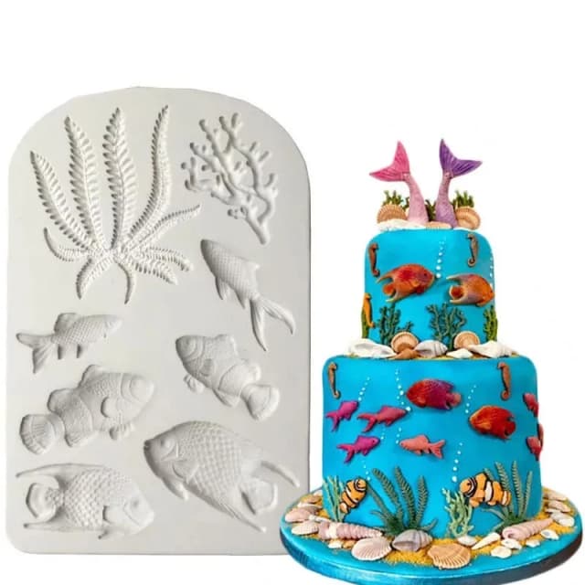 ECT 2106 Fish Sea Plant silicone mold