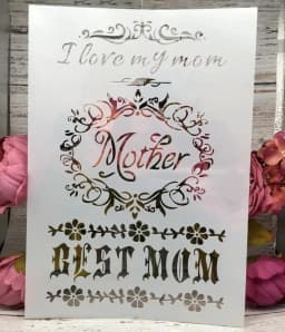 ECT 2108 mother Best Mom Stencil 21x29cm thumbnail 1