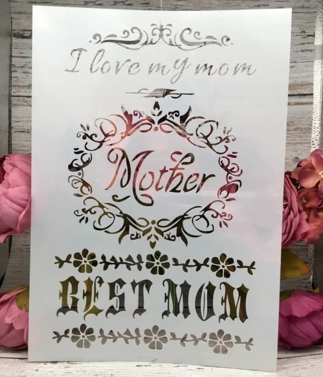 ECT 2108 mother Best Mom Stencil 21x29cm