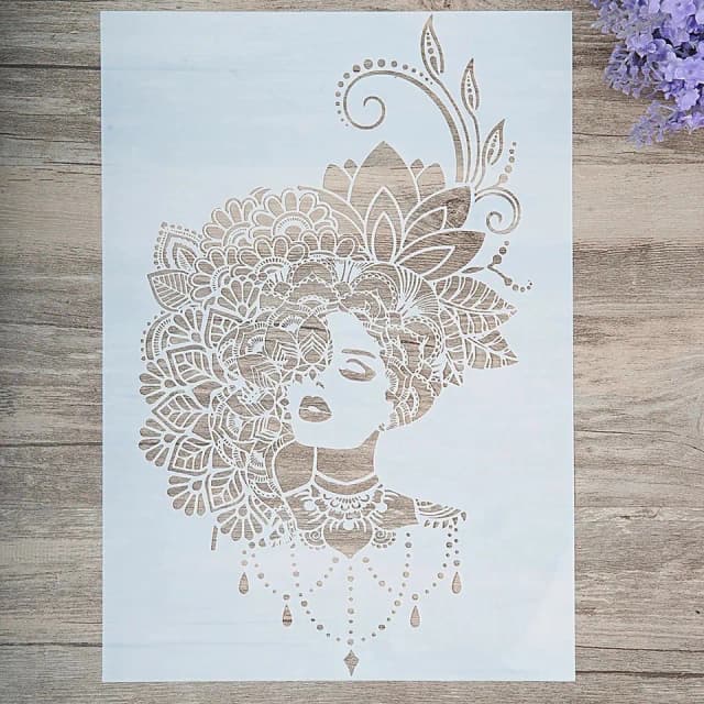 ECT 2116 Fashion Woman Stencil A4 size