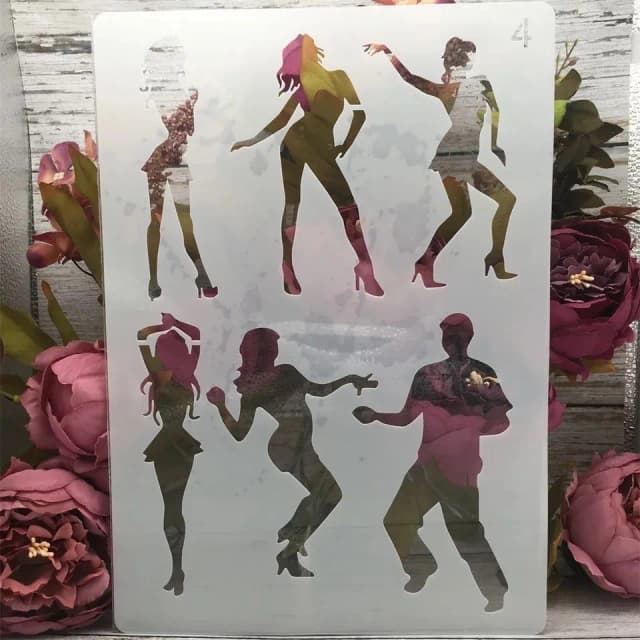 ECT 2173 Dancers Disco Stencil