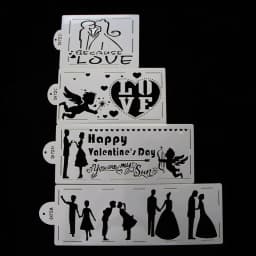 ECT 2174 Valentine Stencil 4PCS thumbnail 1