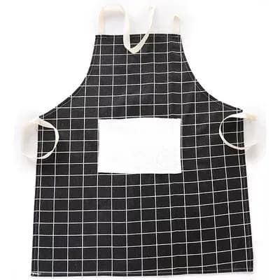 ECT 2192 Black and white checkered Apron (cotton material)