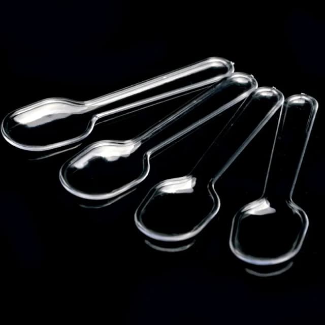 ECT 2299 Transparent plastic spoons 100pcs (4inches long)