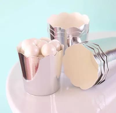 ECT 2306 Silver Cupcake cups 50pcs Big