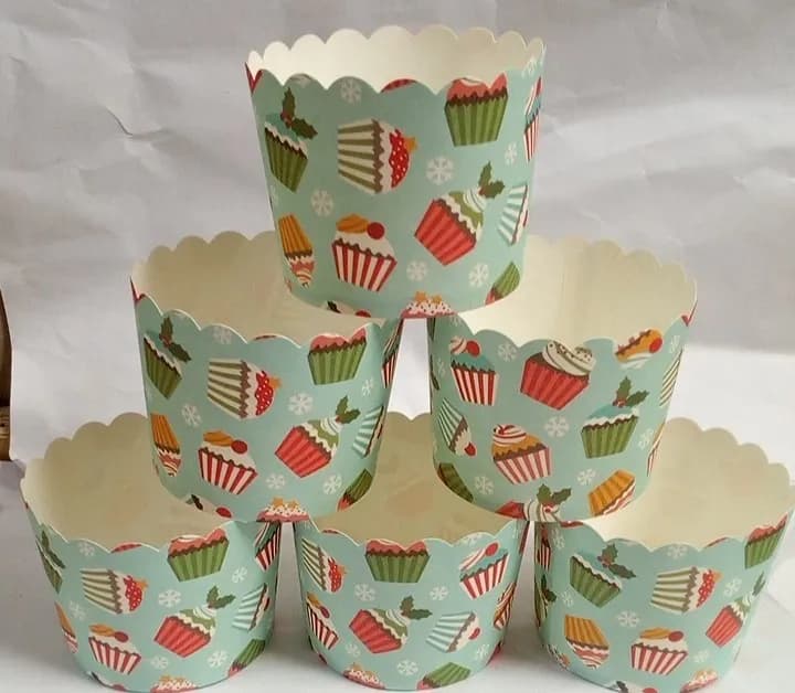 ECT 2309 Green Cupcake cup design 50pcs (Medium) image 1