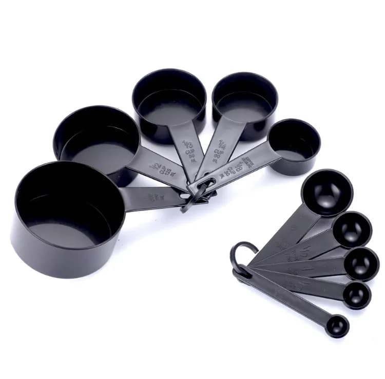 ECT 2343 BLACK Measuring cups and spoons 10pcs image 1