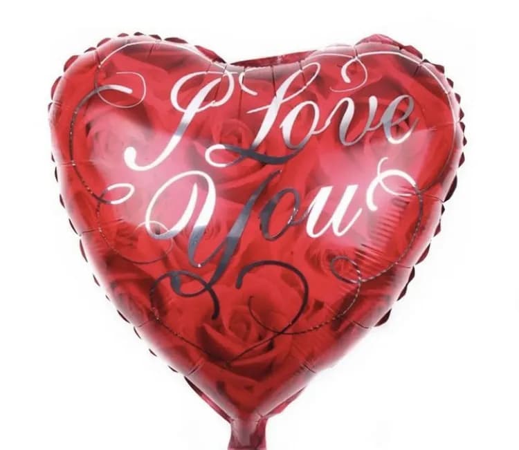 ECT 2717 I love You scroll foil balloon  image 1
