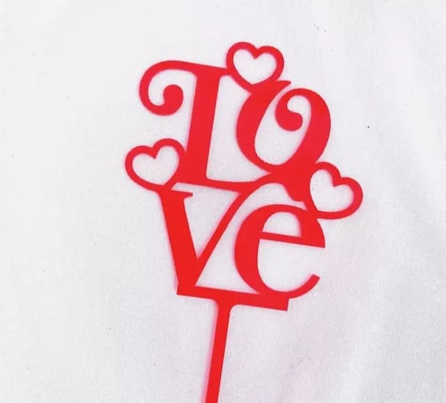 ECT 3074 RED Love topper