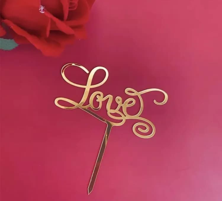 ECT 3076 Love cake tooper image 1