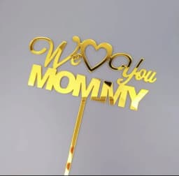 ECT 3081 We Love You Mommy GOLD color thumbnail 1