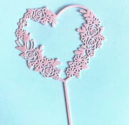 ECT 3091 Pink heart topper thumbnail 1