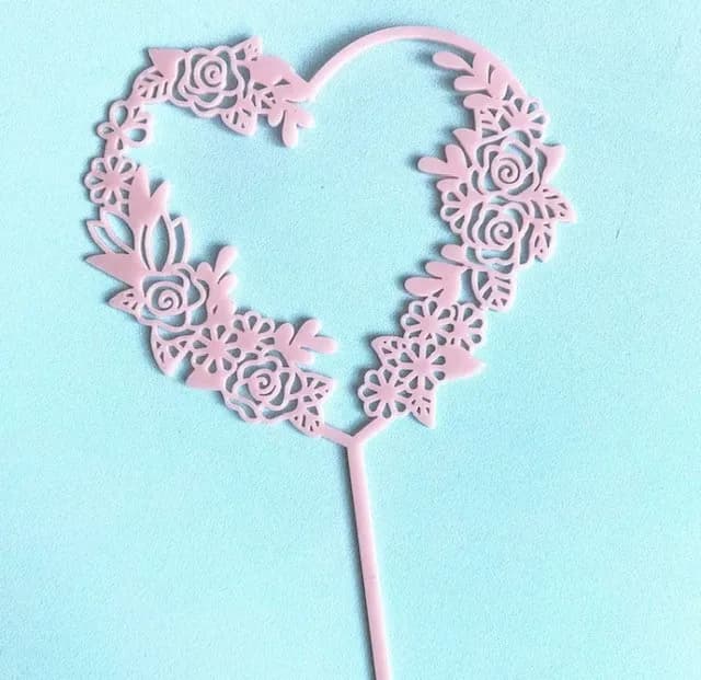 ECT 3091 Pink heart topper