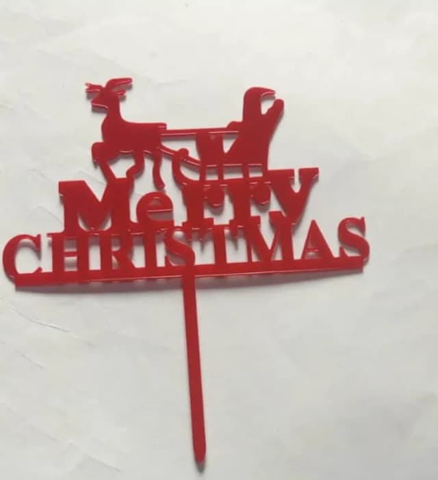 ECT 3096 Merry Christmas sleigh RED