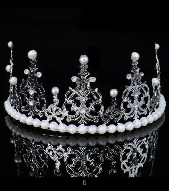 ECT 4113 Silver crown topper Half