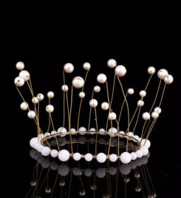ECT 4116 Pearl Tiara crown topper thumbnail 1