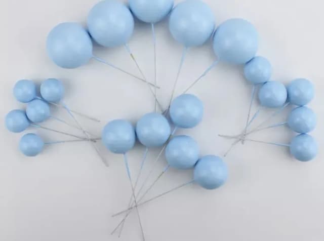 ECT 4359 20pcs Sky Blue ball topper