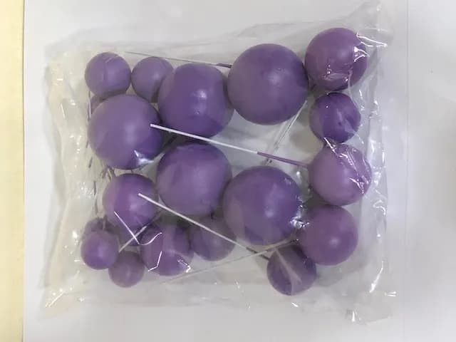 ECT 4361 20pcs Purple Ball Topper