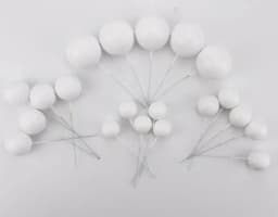 ECT 4366 20pcs White Ball topper thumbnail 1