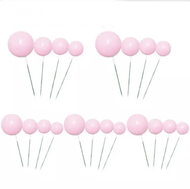 ECT 4367 20pcs Light Pink Ball topper