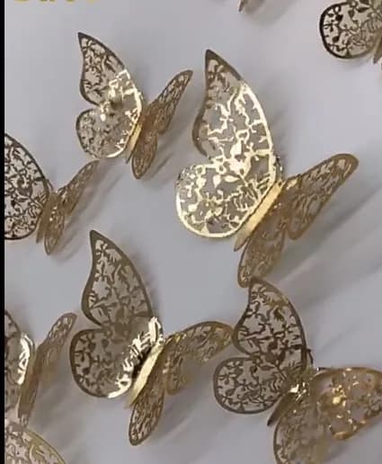 ECT 4924 GOLD butterfly 12pcs image 1