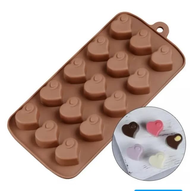 ECT 4958 Spiral Heart chocolate moldrt Choc