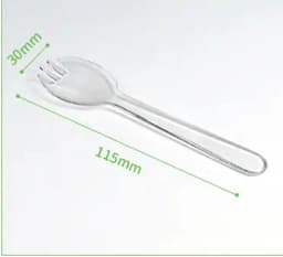 ECT 5216 Transparent Dessert Spoons 50pcs thumbnail 1