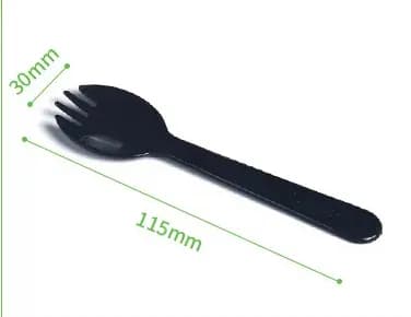 ECT 5217 Black Spoon Fork  50pcs